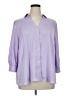 Worthington Purple 3/4 Sleeve Button-Down Shirt Size 1X - photo 1