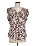 Unbranded Animal Print Tan Short Sleeve T-Shirt Size L - photo 1