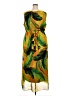 Catherines 100% Polyester Tropical Yellow Green Casual Dress Size 2X - photo 2
