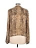 Tory Burch Animal Print Brown Long Sleeve Blouse Size 12 - photo 2
