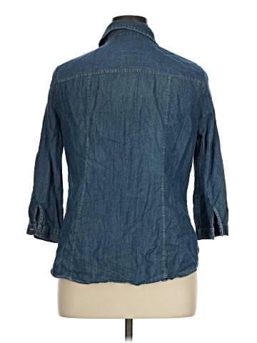 a.n.a. A New Approach 3/4 Sleeve Button-Down Shirt (view 2)