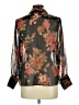 Zara Floral Black Long Sleeve Blouse Size M - photo 2