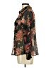 Zara Floral Black Long Sleeve Blouse Size M - photo 5