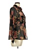 Zara Floral Black Long Sleeve Blouse Size M - photo 4