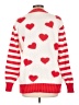 Unbranded 100% Polyester Hearts Red Cardigan Size L - photo 2