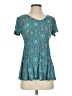 Roz & Ali Teal Short Sleeve Top Size XS - photo 1
