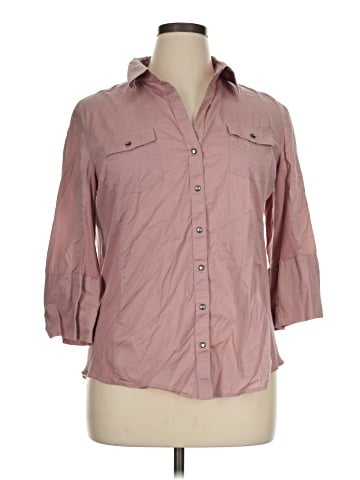 Threads Saks Fifth Avenue 3/4 Sleeve Button-Down Shirt (view 1)