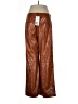 Free People 100% Polyester Brown Faux Leather Pants Size 12 - photo 2