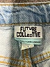 Future Collective 100% Cotton Blue Denim Shorts Size 4 - photo 3