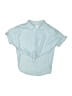 Zara Blue Short Sleeve Button-Down Shirt Size 7 - photo 1