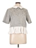 On Twelfth Gray Short Sleeve Blouse Size L - photo 1