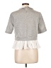 On Twelfth Gray Short Sleeve Blouse Size L - photo 2