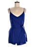 One Clothing 100% Rayon Solid Blue Romper Size M - photo 1