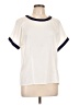 Tess 100% Polyester Ivory Short Sleeve Top Size 10 - photo 1