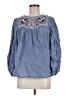 Max Studio Blue 3/4 Sleeve Blouse Size M - photo 1