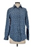 Lemon Grass Paisley Blue Long Sleeve Button-Down Shirt Size S - photo 1