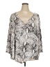 Jennifer Lopez Silver 3/4 Sleeve Blouse Size 3X - photo 1
