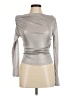 Zara Metallic Silver Long Sleeve Top Size M - photo 1