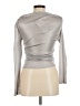 Zara Metallic Silver Long Sleeve Top Size M - photo 2