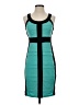 Sangria Color Block Teal Cocktail Dress Size 4 - photo 1