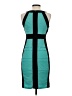 Sangria Color Block Teal Cocktail Dress Size 4 - photo 2