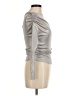 Zara Metallic Silver Long Sleeve Top Size M - photo 4