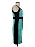 Sangria Color Block Teal Cocktail Dress Size 4 - photo 4