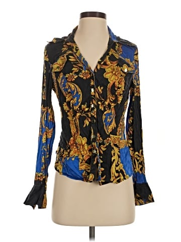 Cache Long Sleeve Silk Top (view 1)