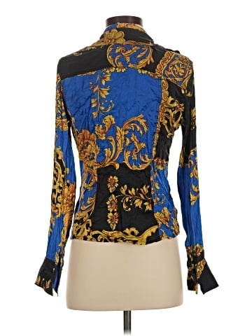 Cache Long Sleeve Silk Top (view 2)