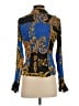 Cache Blue Long Sleeve Silk Top Size M - photo 2