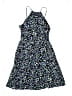 Express 100% Polyester Blue Overall Shorts Size 4 - photo 2