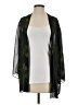 ALLSAINTS 100% Polyester Animal Print Floral Snake Print Black Green Kimono Size 4 - photo 1
