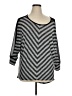 Ava & Viv Chevron-herringbone Gray 3/4 Sleeve Top Size 1X - photo 1