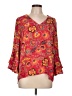 Mercer & Madison 100% Polyester Orange 3/4 Sleeve Blouse Size L - photo 1