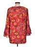 Mercer & Madison 100% Polyester Orange 3/4 Sleeve Blouse Size L - photo 2