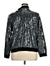 Bob Mackie 100% Polyester Metallic Silver Track Jacket Size XL - photo 2