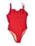 J.Crew Solid Red One Piece Swimsuit Size M (estimated) - photo 1