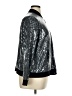 Bob Mackie 100% Polyester Metallic Silver Track Jacket Size XL - photo 4