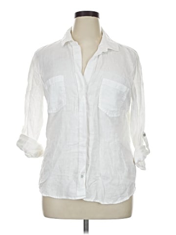 Saks Fifth Avenue 3/4 Sleeve Button-Down Shirt (view 1)