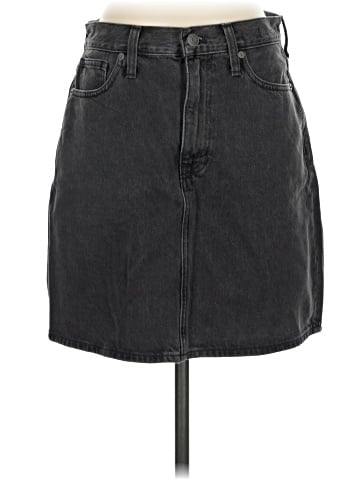 Madewell Rigid Denim High-Waist Straight Mini Skirt in Berridge Wash (view 1)