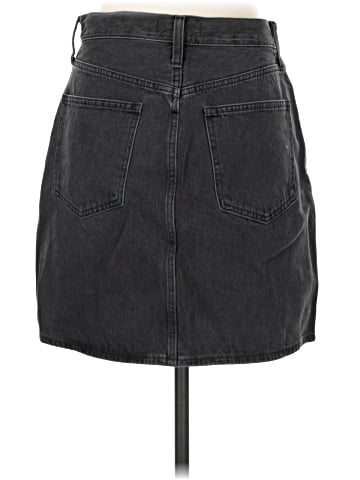 Madewell Rigid Denim High-Waist Straight Mini Skirt in Berridge Wash (view 2)