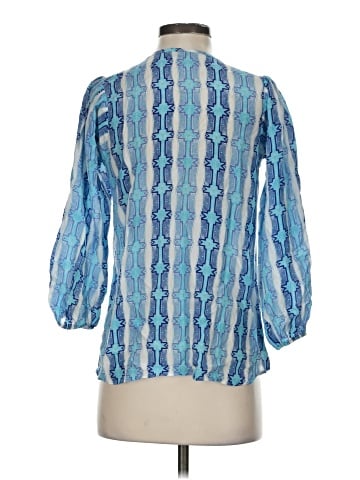 Tucker 3/4 Sleeve Silk Top (view 2)