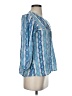 Tucker 100% Silk Blue 3/4 Sleeve Silk Top Size P (petite) - photo 4