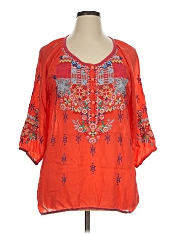 Johnny Was 3/4 Sleeve Blouse (view 1)