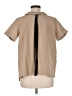 Assorted Brands 100% Cotton Tan Short Sleeve Button-Down Shirt Size M (estimated) - photo 2
