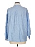 Zara Stripes Blue 3/4 Sleeve Button-Down Shirt Size L - photo 2