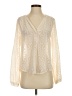 Lush 100% Polyester Ivory Long Sleeve Blouse Size S - photo 1