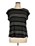 Elle Polka Dots Black Short Sleeve Blouse Size XL - photo 1