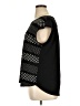 Elle Polka Dots Black Short Sleeve Blouse Size XL - photo 5