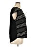 Elle Polka Dots Black Short Sleeve Blouse Size XL - photo 4